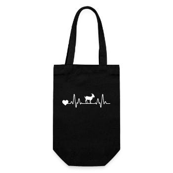 Farm Farmer Farmer Heartbeat Goats - Gift Bag for Bottles - black - Front
