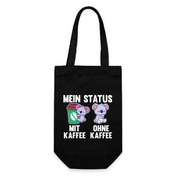 Koala Mein Status Mit Kaffee Ohne Kaffee - Geschenkbeutel für Flaschen - Schwarz - Vorne