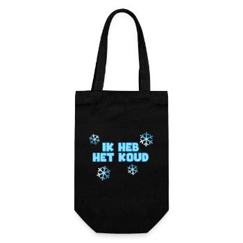 Mir ist kalt. Für die Kälte. Humor* - Geschenkbeutel für Flaschen - Schwarz - Vorne
