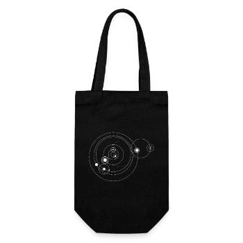 Système solaire uniquement (blanc) - Sac à bouteille - noir - Devant