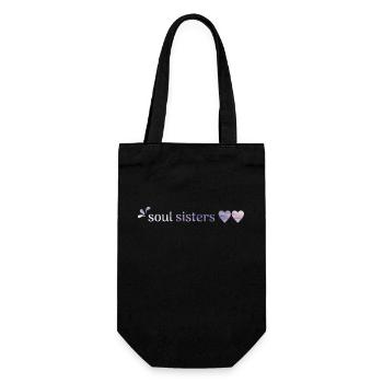 beste freunde - soul sisters - Geschenkbeutel für Flaschen - Schwarz - Vorne