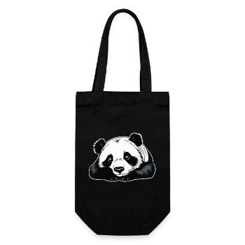 Panda Illustration - Sac à bouteille - noir - Devant