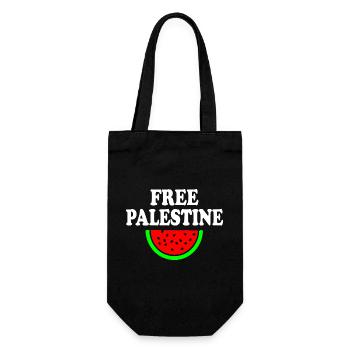 Free palestine - Geschenkbeutel für Flaschen - Schwarz - Vorne
