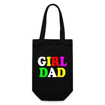 Girl dad - Geschenkbeutel für Flaschen - Schwarz - Vorne