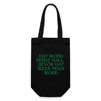 Plattdeutsch Ostfriesland "Dat word eerst mall" - Geschenkbeutel für Flaschen - Schwarz - Vorne