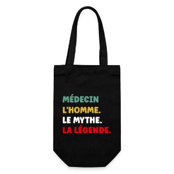 médecin - Sac à bouteille - noir - Devant