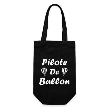 Humour Montgolfière - Sac à bouteille - noir - Devant