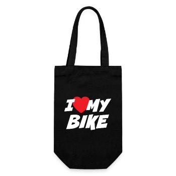 I Love my Bike - Gift Bag for Bottles - black - Front