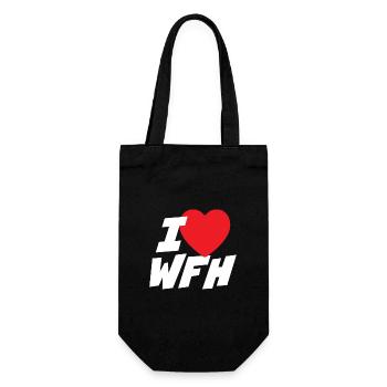 I Love WFH - Gift Bag for Bottles - black - Front
