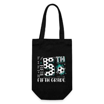 5. Klasse Fußball - Geschenkbeutel für Flaschen - Schwarz - Vorne