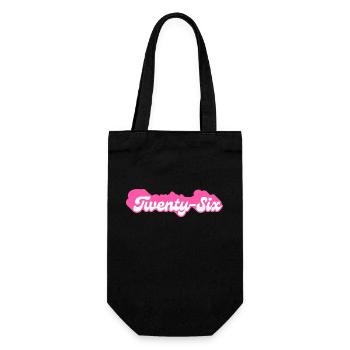 Twenty-Six Birthday - 26th Birthday Retro Pink - Gift Bag for Bottles - black - Front