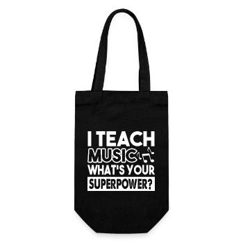 Music Teacher Music Teacher Teach Music - Gift Bag for Bottles - black - Front