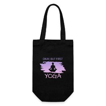 Yoga - Geschenkbeutel für Flaschen - Schwarz - Vorne