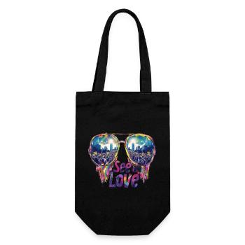 Voir avec amour l’égalité fierté Design - Sac à bouteille - noir - Devant