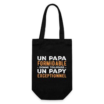 Papa Formidable Donne Un Papy Exceptionnel - Sac à bouteille - noir - Devant