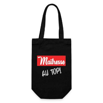 GELIEBTE. VIELEN DANK. DANKE, HERRIN - Geschenkbeutel für Flaschen - Schwarz - Vorne