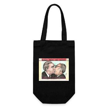 The Kiss The Socialist Brotherly Kiss - Gift Bag for Bottles - black - Front
