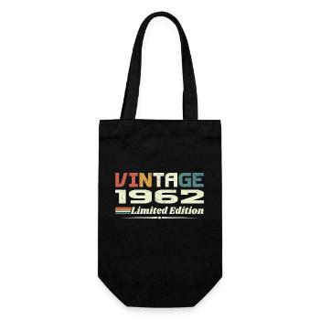 Vintage 1962 Cadeau 1962 Anniversaire 1962 Retro - Sac à bouteille - noir - Devant