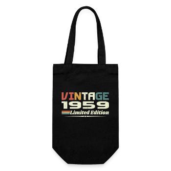 Vintage 1959 Gift 1959 Birthday 1959 Retro - Gift Bag for Bottles - black - Front