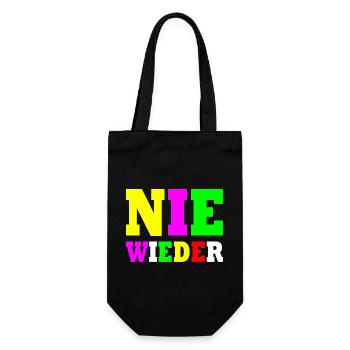 Nie wieder - Geschenkbeutel für Flaschen - Schwarz - Vorne