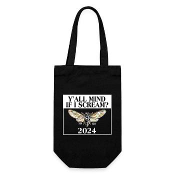 Y'all Mind If I Scream Cicada Cicadae Brood Swarm - Gift Bag for Bottles - black - Front