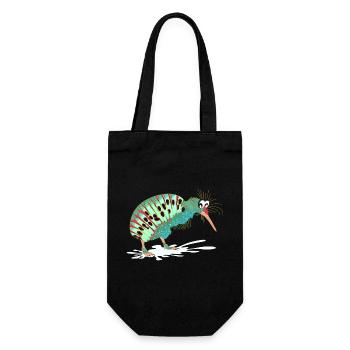 Drôles d’animaux - Drôle d’oiseau Kiwi Oiseau - Sac à bouteille - noir - Devant