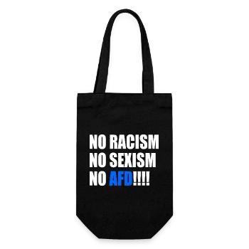 no racism no sexism no afd - Gift Bag for Bottles - black - Front