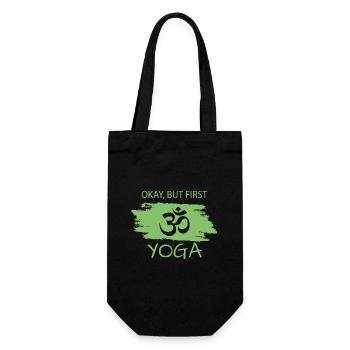 Yoga - Geschenkbeutel für Flaschen - Schwarz - Vorne