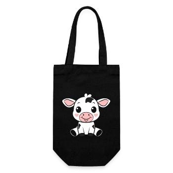 vache - Sac à bouteille - noir - Devant