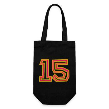 15. 15 YEARS. 15th ANNIVERSARY. 15 YEAR ANNIVERSARY. - Gift Bag for Bottles - black - Front