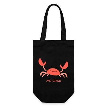 Mr Crab - Geschenkbeutel für Flaschen - Schwarz - Vorne