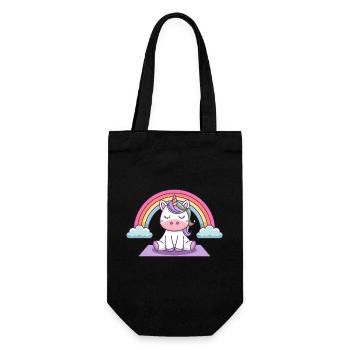 licorne de yoga - Sac à bouteille - noir - Devant