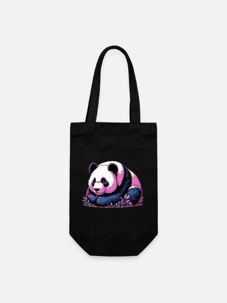 Panda - Gift Bag for Bottles - black