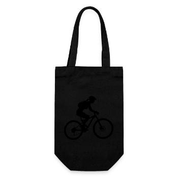 Mountain Bike Bicycle Woman Icon - Gift Bag for Bottles - black - Front