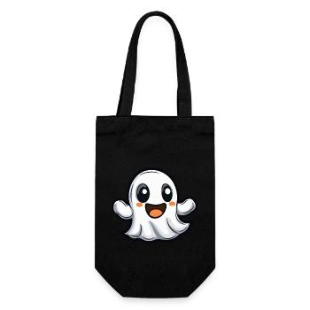 Ghost Halloween Cute Comic - Gift Bag for Bottles - black - Front