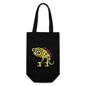 Caméléon Halloween Bande dessinée drôle - Sac à bouteille - noir - Devant