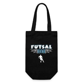 Futsal Futsaler Rentner Rente Ruhestand - Geschenkbeutel für Flaschen - Schwarz - Vorne