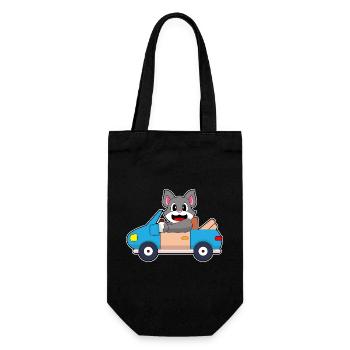 Cat Car - Gift Bag for Bottles - black - Front