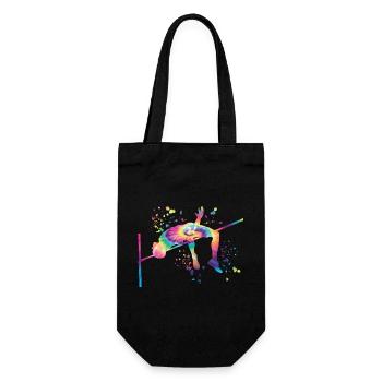 Hochspringer Wasserfarben Hochsprung - Geschenkbeutel für Flaschen - Schwarz - Vorne