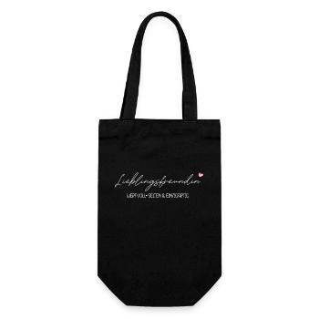 Lieblingsfreundin - Geschenkbeutel für Flaschen - Schwarz - Vorne