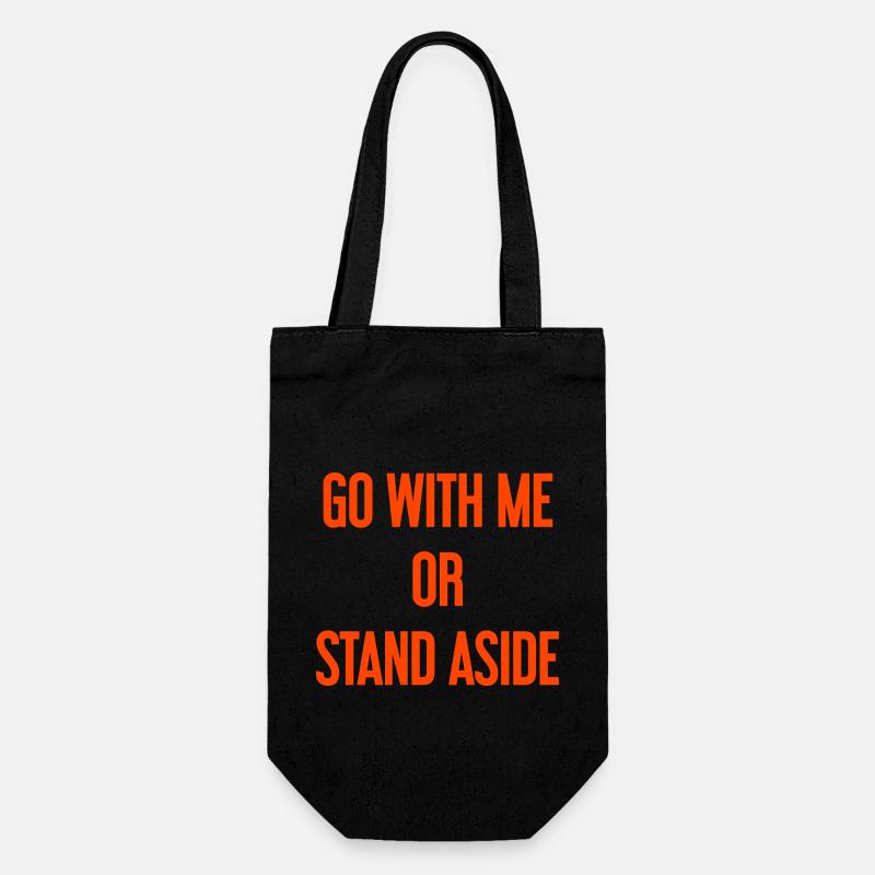 Walk with or aside - Gift Bag for Bottles - black