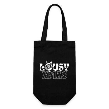 Festive Disco Ball Illustration - Gift Bag for Bottles - black - Front