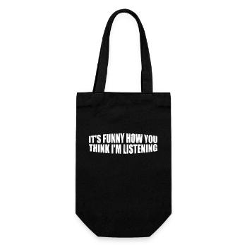 It's Funny How You Think I'm Listening 4 - Geschenkbeutel für Flaschen - Schwarz - Vorne