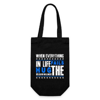 Hug The Belgian Malinois - Gift Bag for Bottles - black - Front