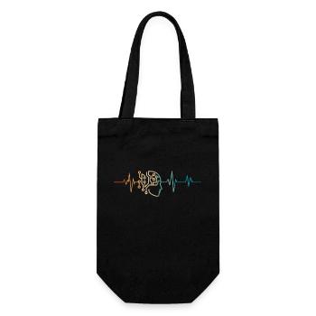 Heartbeat Retro Künstliche Intelligenz - Geschenkbeutel für Flaschen - Schwarz - Vorne