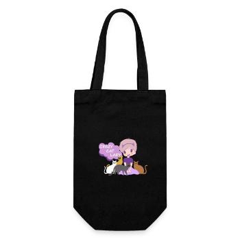 crazy cat lady - Sac à bouteille - noir - Devant