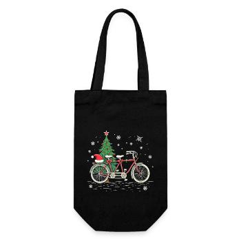 Fahrrad Weihnachtsbeleuchtung Road Cycling - Geschenkbeutel für Flaschen - Schwarz - Vorne