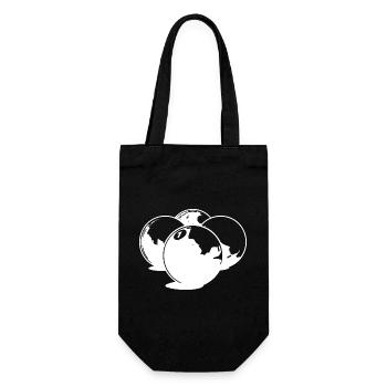 Billiard Balls Drawing - Gift Bag for Bottles - black - Front
