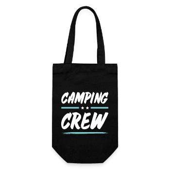 Camping Crew - Geschenkbeutel für Flaschen - Schwarz - Vorne