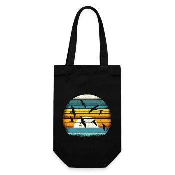 Vintage Birdwatching Bird Birder Birds Birdwatcher - Gift Bag for Bottles - black - Front